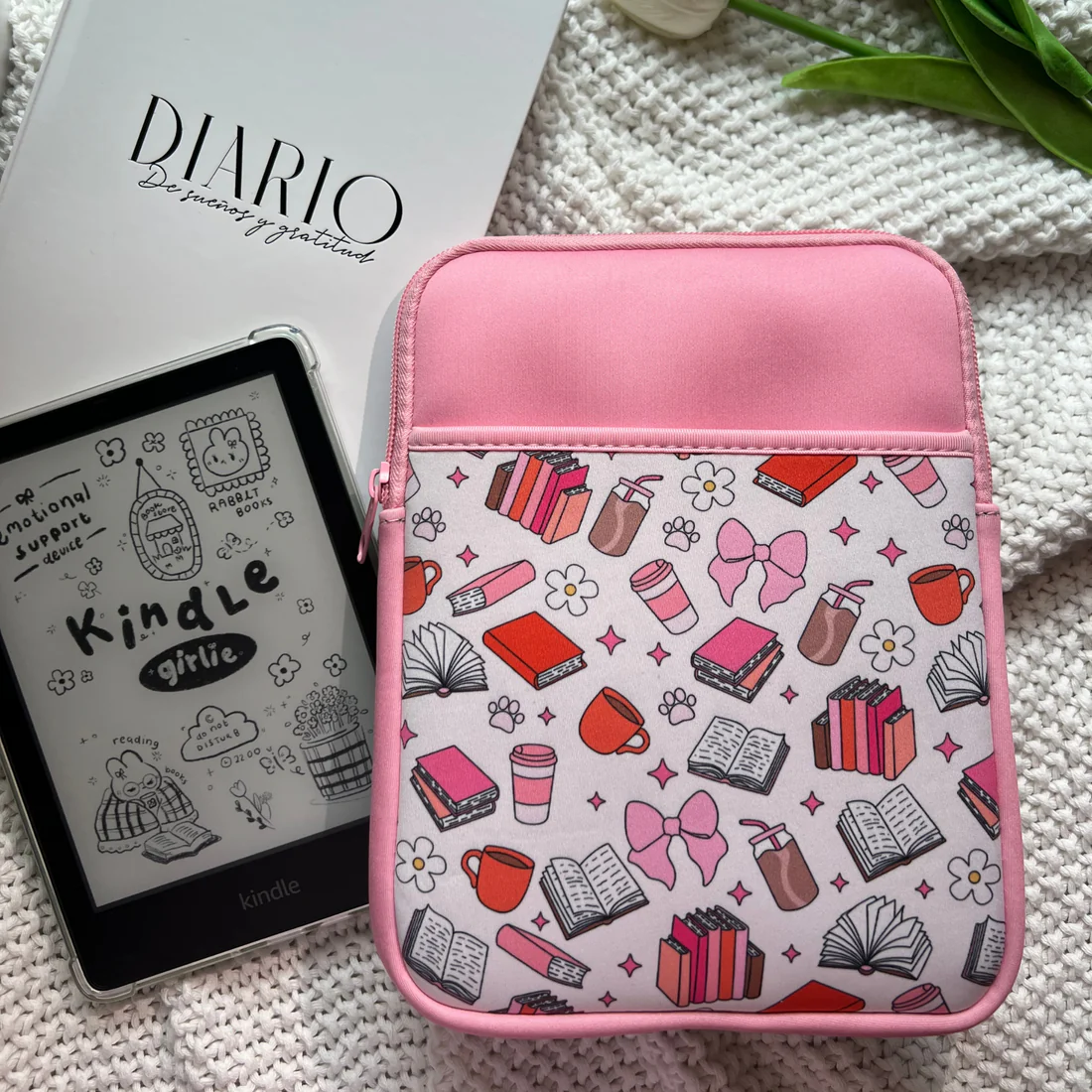 Pink & Protected Kindle Sleeve